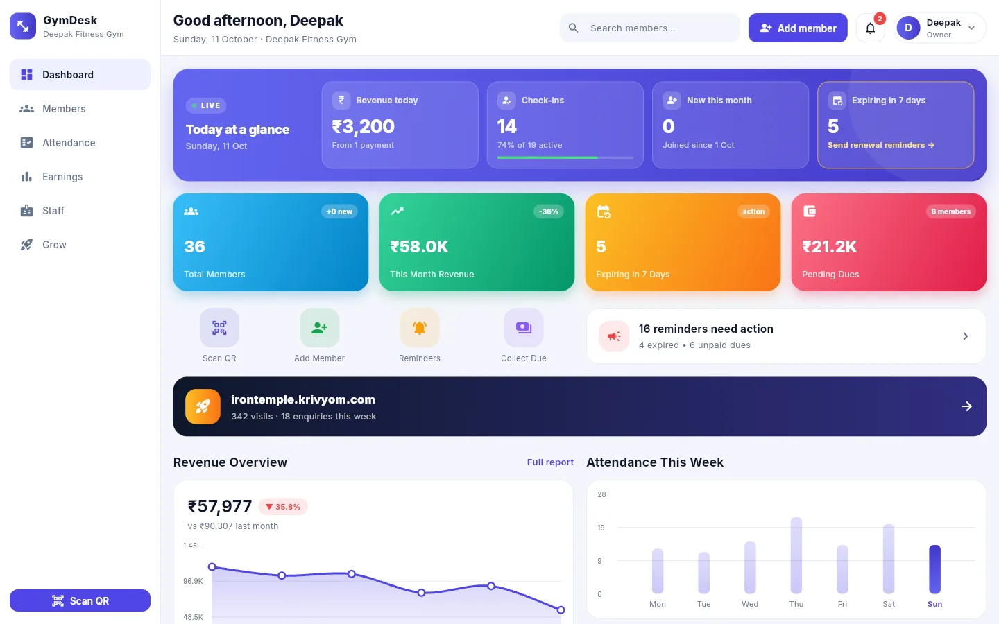GymDesk screenshot